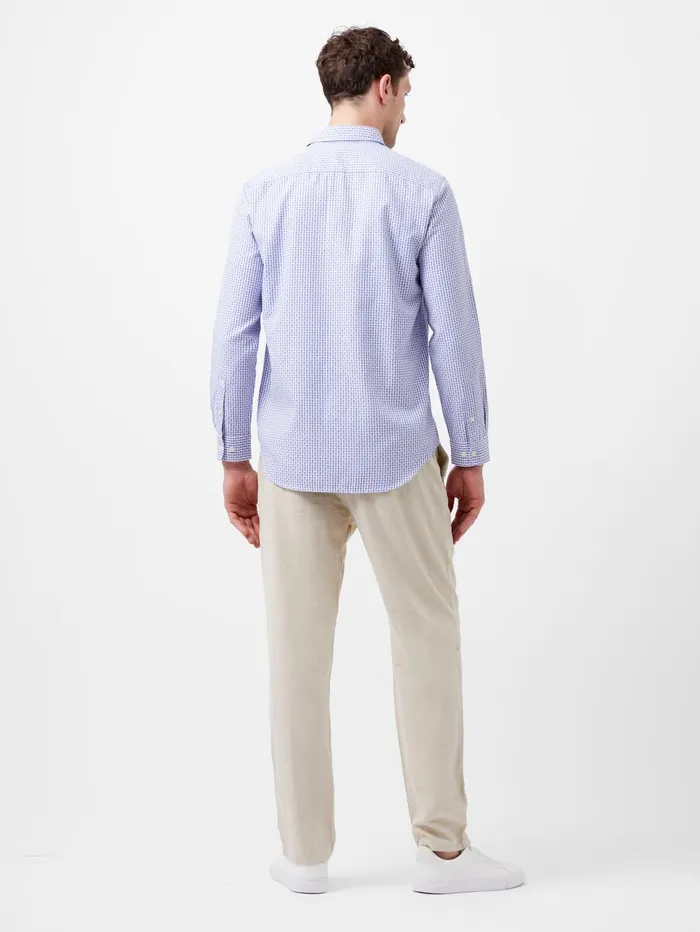 French Connection Regular Fit Classic Collar Check Shirt Blue Check Man Shirts