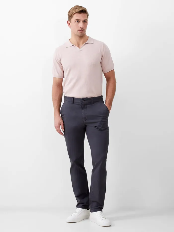 French Connection Stretch Chino Trousers 8211 Charcoal Man Trousers