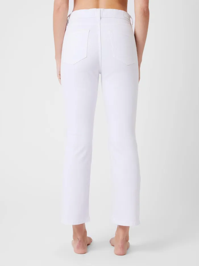 French Connection Stretch Denim Bootcut Ankle Length Jeans 30 Inch White Woman Trousers