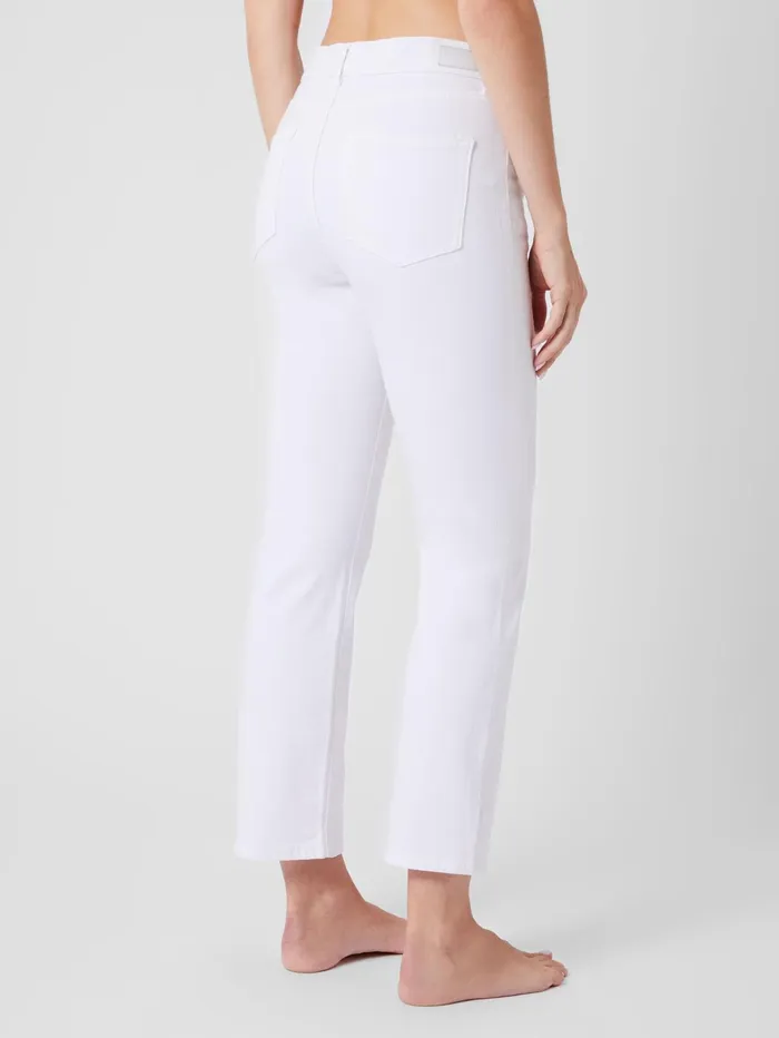 French Connection Stretch Denim Bootcut Ankle Length Jeans 30 Inch White Woman Trousers