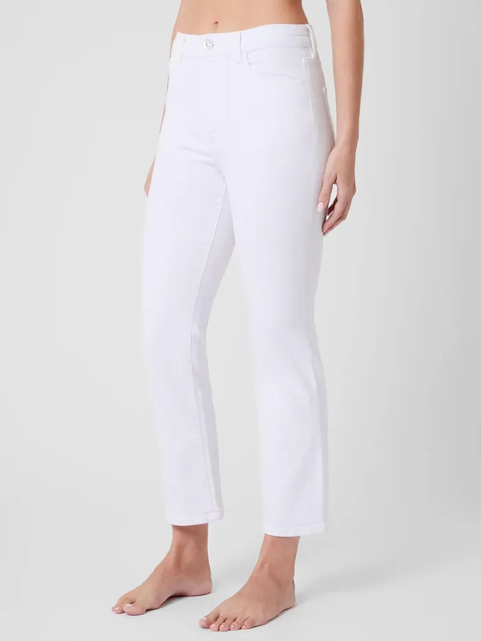 French Connection Stretch Denim Bootcut Ankle Length Jeans 30 Inch White Woman Trousers