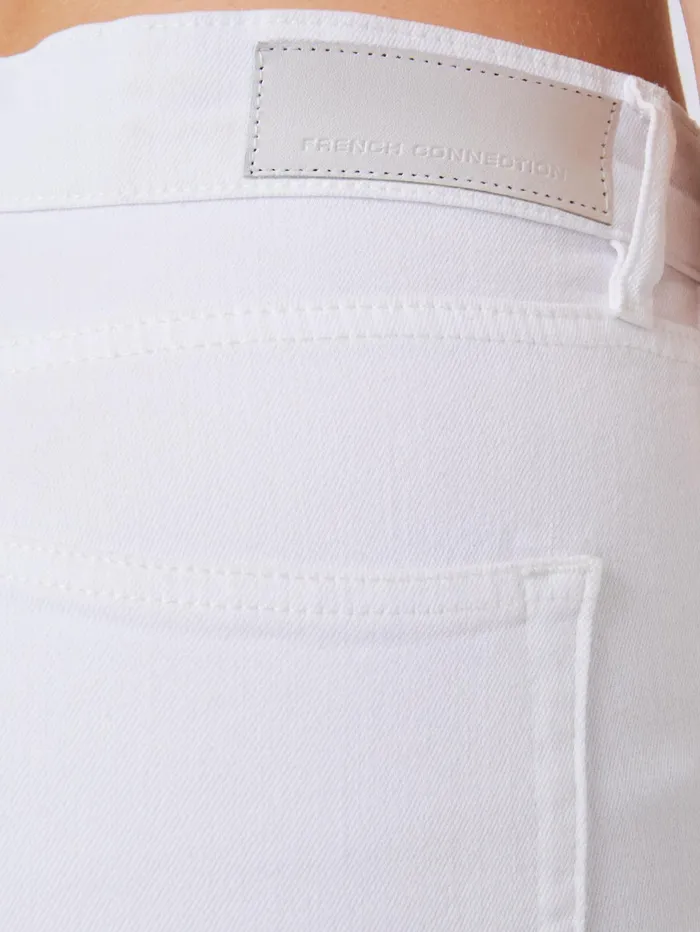 French Connection Stretch Denim Bootcut Ankle Length Jeans 30 Inch White Woman Trousers