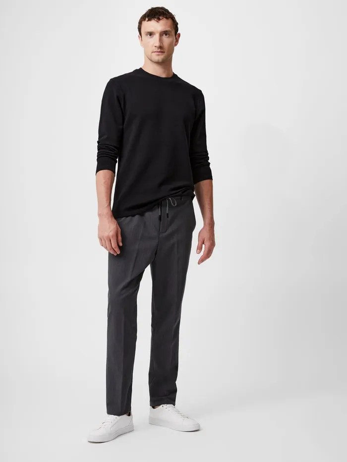 French Connection Stretch Knitted Trousers Black Man Trousers