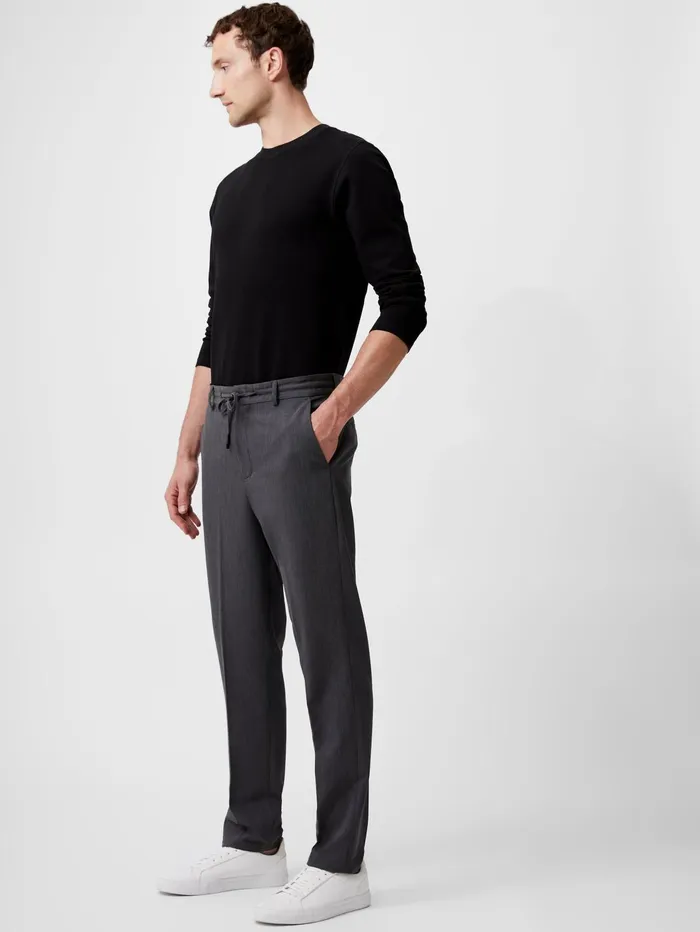 French Connection Stretch Knitted Trousers Black Man Trousers