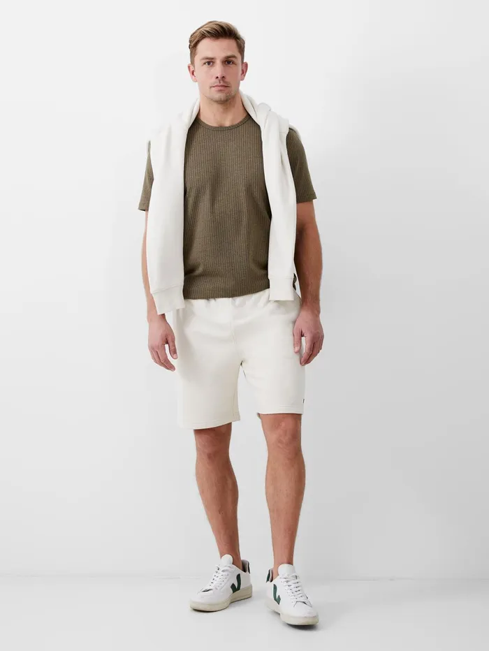 French Connection Sweat Loopback Shorts Ecru Man Shorts