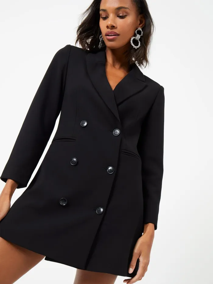 French Connection Whisper Blazer Mini Dress Black Woman Dresses