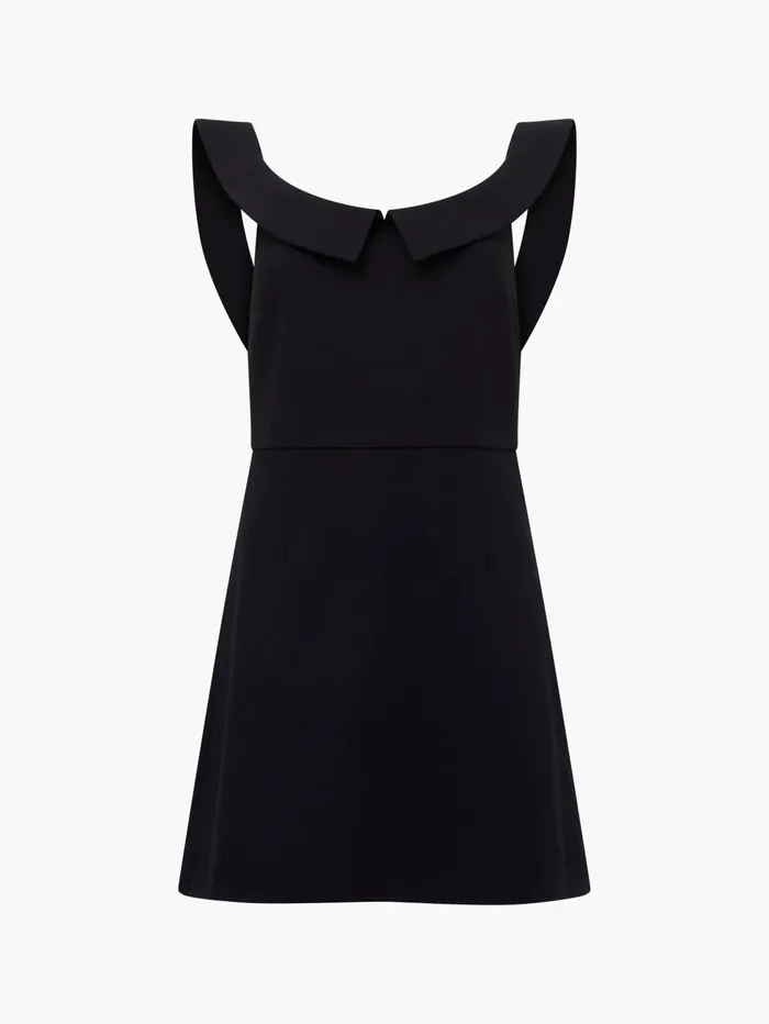 French Connection Whisper Collar Mini Dress Black Woman Dresses