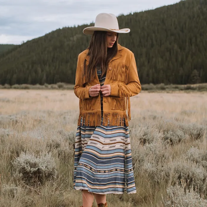 Fringe Jackets Women Stetson Fringe Suede Jacket Tan