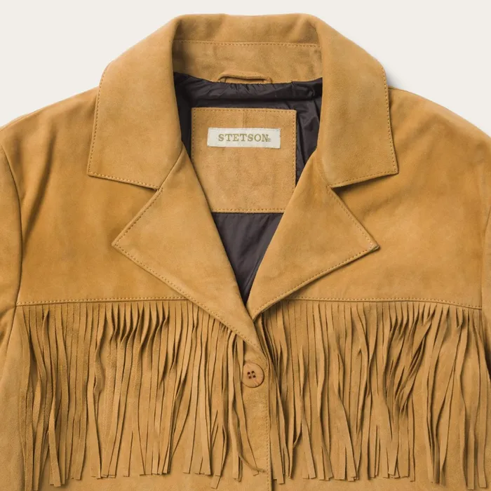 Fringe Jackets Women Stetson Fringe Suede Jacket Tan