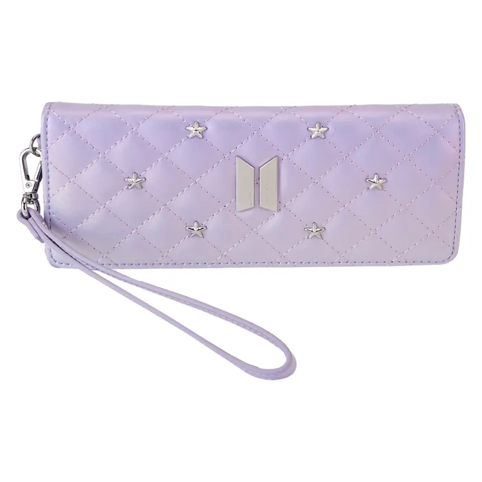 Funko Pop By Loungefly BTS Logo Iridescent Purple Flap Wallet Unisex Loungefly Bags and Wallets Funko Pop By Loungefly BTS Logo Iridescent Purple Flap Wallet Unisex Loungefly Bags and Wallets