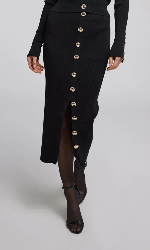 Generation Love Clothing Addie Rib Skirt Black Women Skirts