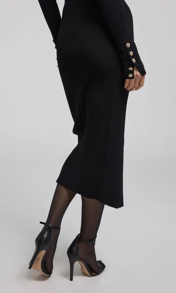 Generation Love Clothing Addie Rib Skirt Black Women Skirts