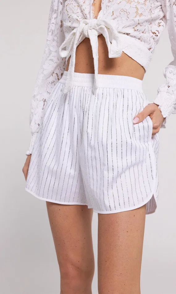 Generation Love Clothing Cassio Crystal Shorts Whiteclear Women Shorts