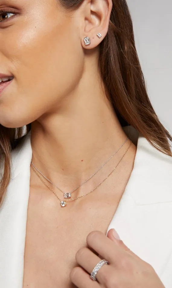 Generation Love Clothing Cherie Emerald Cut East West Pendant 101 Carat White Gold Women Fine Jewelry Generation Love Clothing Cherie Emerald Cut East West Pendant 101 Carat White Gold Women Fine Jewelry