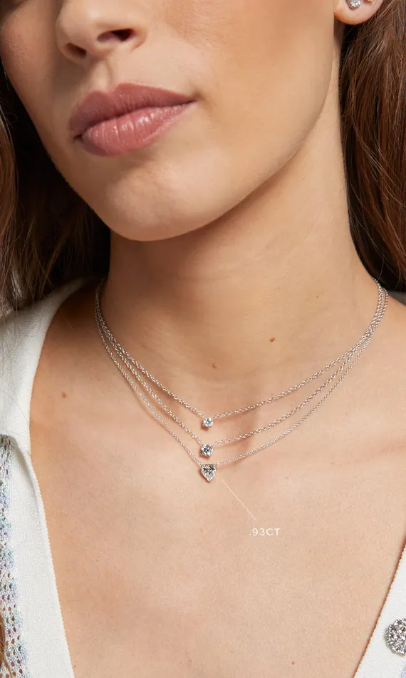 Generation Love Clothing Cherie Heart Cut Pendant 93 Carat White Gold Women Fine Jewelry