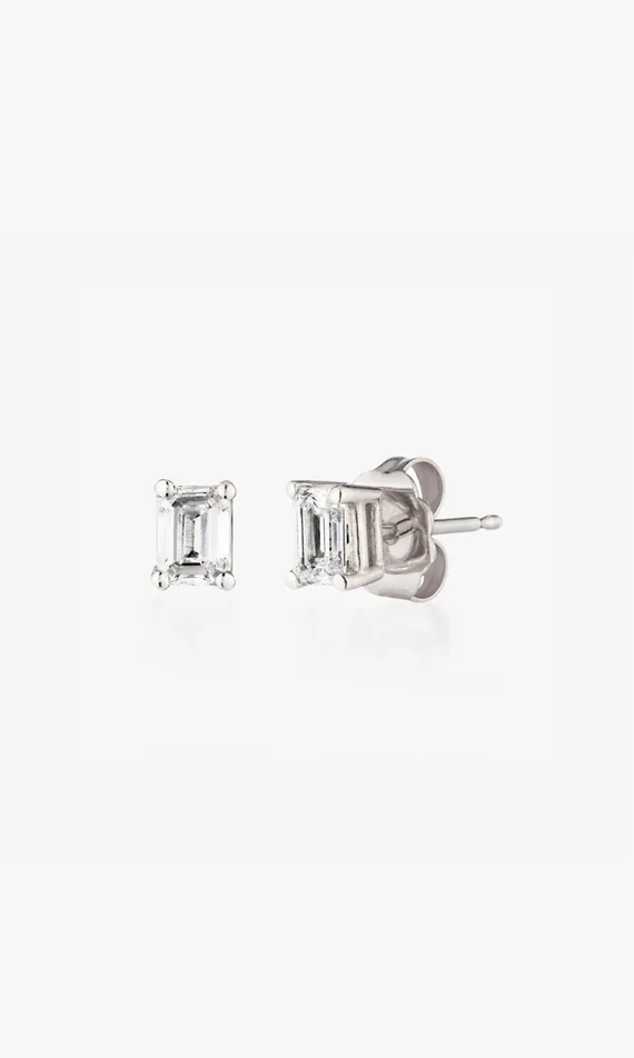 Generation Love Clothing Le Premier Amour Emerald Cut Single Stud 23 Carat White Gold Women Fine Jewelry Generation Love Clothing Le Premier Amour Emerald Cut Single Stud 23 Carat White Gold Women Fine Jewelry
