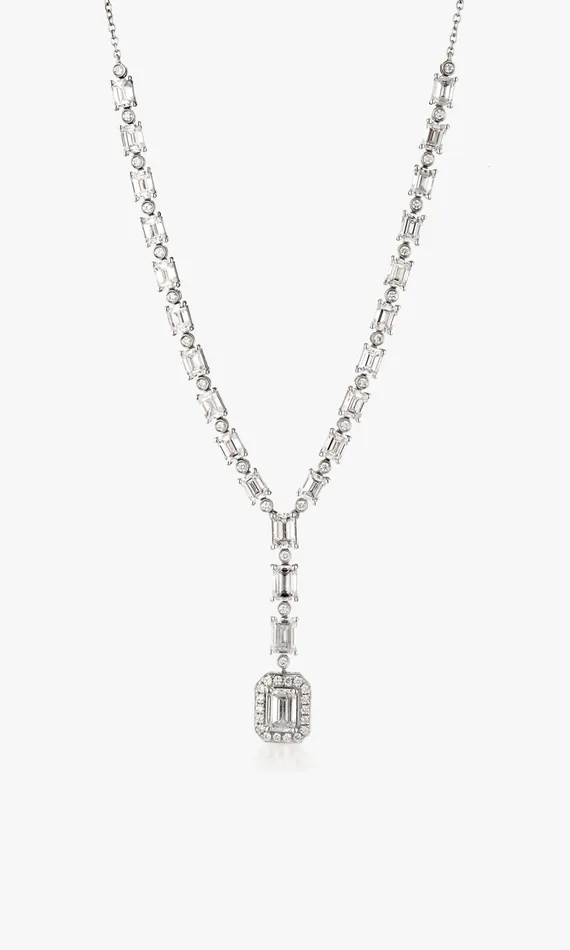 Generation Love Clothing Love At First Sight Lariat Necklace 725 Carats White Gold Women Fine Jewelry