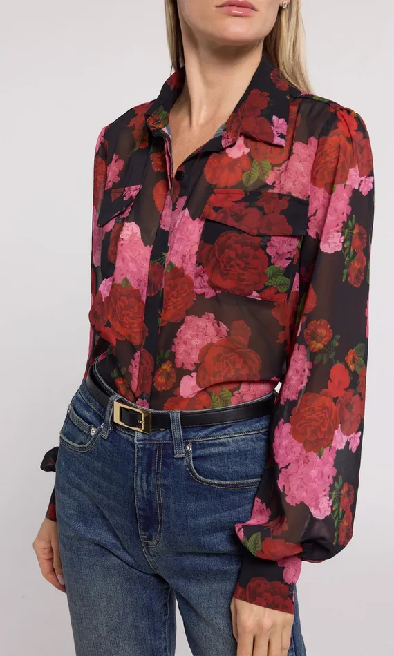 Generation Love Clothing Oslo Floral Shirt Floral Fantasy Red Women Tops