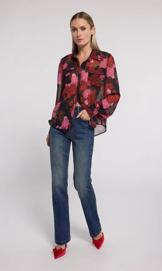Generation Love Clothing Oslo Floral Shirt Floral Fantasy Red Women Tops
