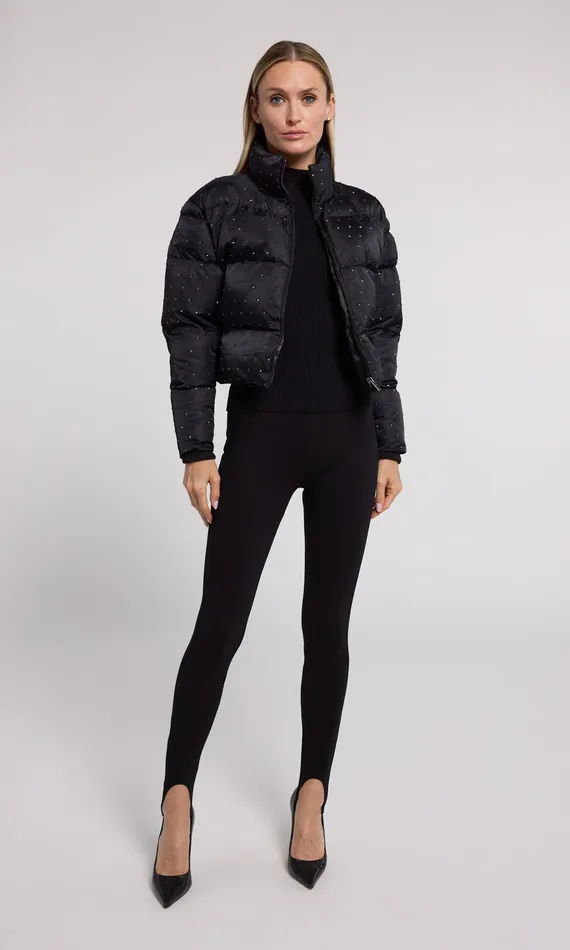 Generation Love Clothing Rhoda Crystal Puffer Blackblack Women Outerwear