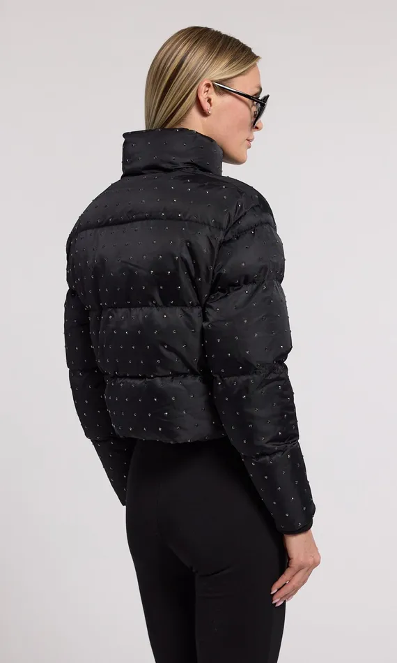 Generation Love Clothing Rhoda Crystal Puffer Blackblack Women Outerwear