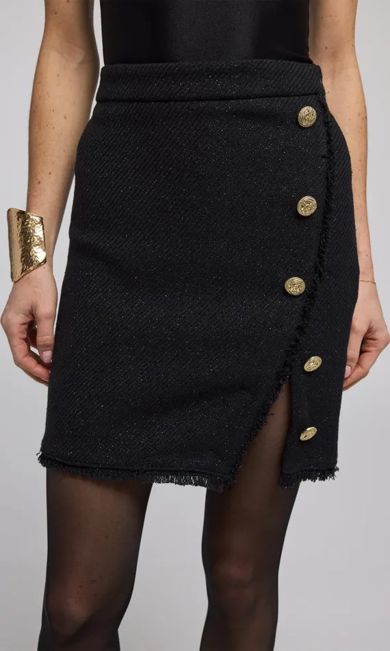 Generation Love Clothing Tanya Tweed Skirt Black Women Skirts