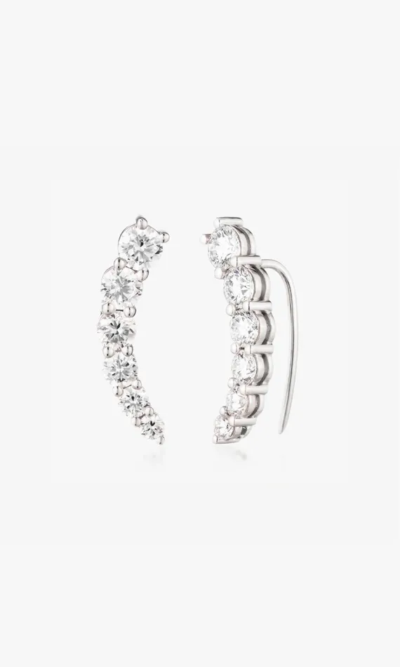 Generation Love Clothing The Bestie Single Ear Climber 215 Carats White Gold Women Fine Jewelry