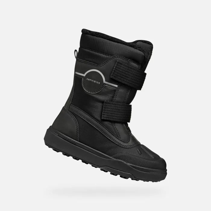 Geox Ankle Boots BUNSHEE PG ABX JUNIOR Black Mid Calf Boots Black 8211 Kids