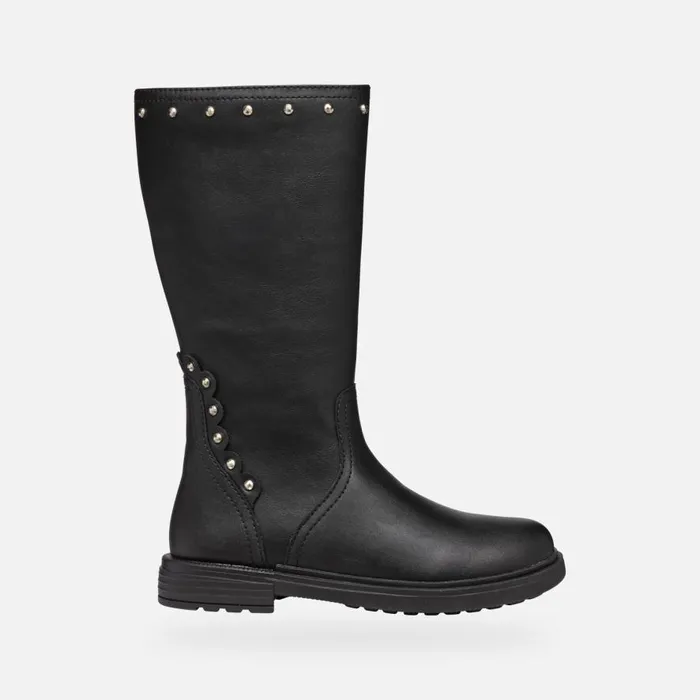 Geox Ankle Boots ECLAIR GIRL Black High Boots Black 8211 Kids