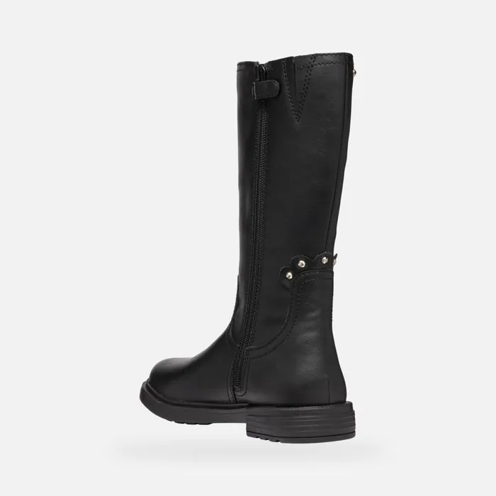 Geox Ankle Boots ECLAIR GIRL Black High Boots Black 8211 Kids