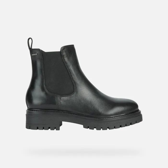 Geox Ankle Boots IRIDEA B ABX A Biker Ankle Boots Black Woman Geox Black 8211 Woman