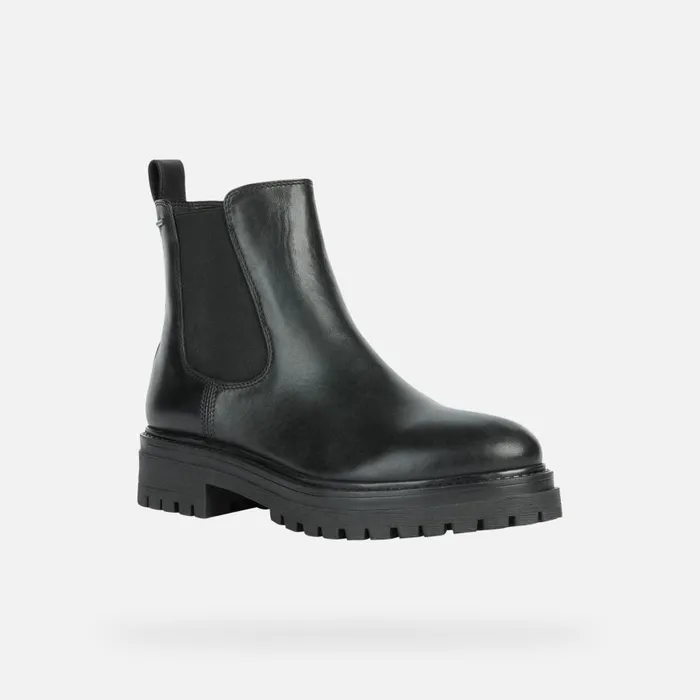 Geox Ankle Boots IRIDEA B ABX A Biker Ankle Boots Black Woman Geox Black 8211 Woman