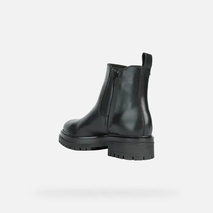 Geox Ankle Boots IRIDEA B ABX A Biker Ankle Boots Black Woman Geox Black 8211 Woman