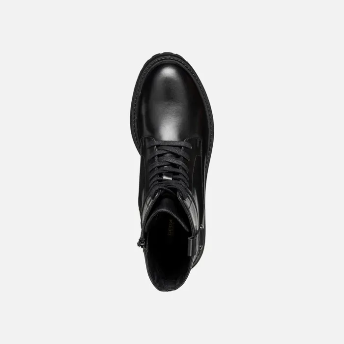Geox Ankle Boots IRIDEA WOMAN Black Combat Boots Black 8211 Woman