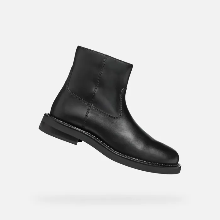 Geox Ankle Boots SERILDA WOMAN Black Low Heel Ankle Boots Black 8211 Woman