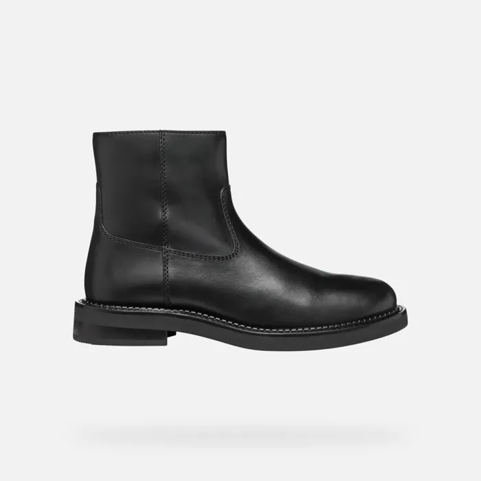 Geox Ankle Boots SERILDA WOMAN Black Low Heel Ankle Boots Black 8211 Woman