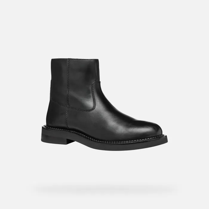 Geox Ankle Boots SERILDA WOMAN Black Low Heel Ankle Boots Black 8211 Woman