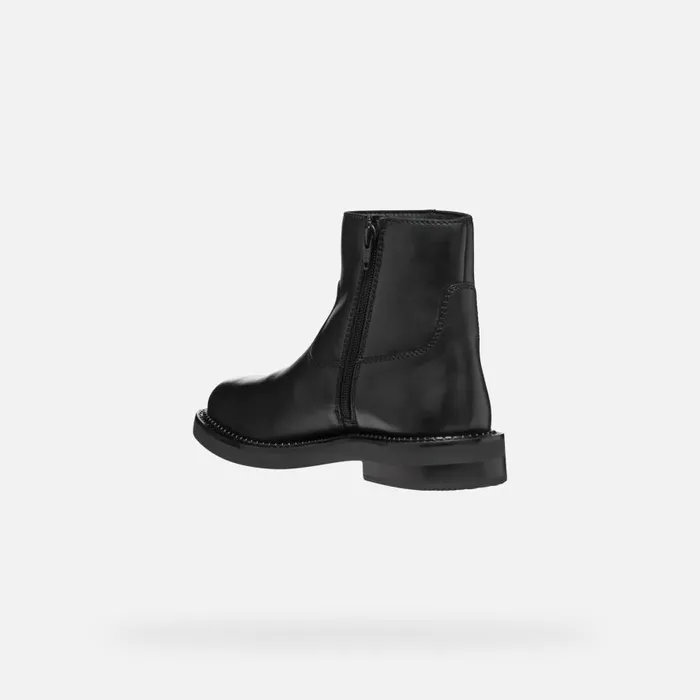 Geox Ankle Boots SERILDA WOMAN Black Low Heel Ankle Boots Black 8211 Woman