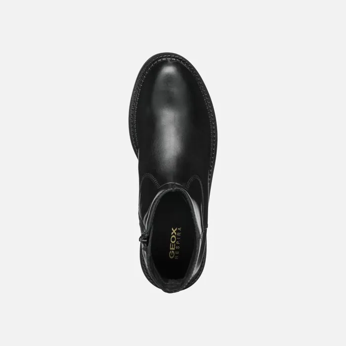 Geox Ankle Boots SERILDA WOMAN Black Low Heel Ankle Boots Black 8211 Woman