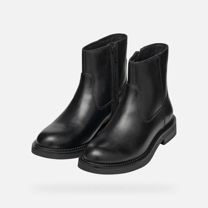 Geox Ankle Boots SERILDA WOMAN Black Low Heel Ankle Boots Black 8211 Woman