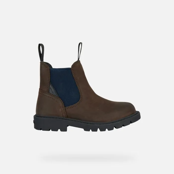 Geox Ankle Boots SHAYLAX A Chelsea Boots Chestnut Kids UPPER CASUAL Brownnavy 8211 Kids