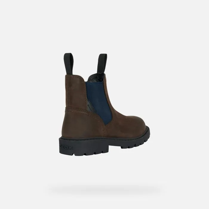 Geox Ankle Boots SHAYLAX A Chelsea Boots Chestnut Kids UPPER CASUAL Brownnavy 8211 Kids