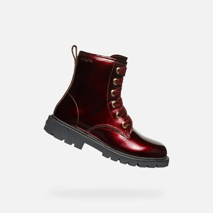 Geox Ankle Boots SHAYLAX GIRL Bordeaux Ankle Boots With Laces Bordeaux 8211 Kids Geox Ankle Boots SHAYLAX GIRL Bordeaux Ankle Boots With Laces Bordeaux 8211 Kids