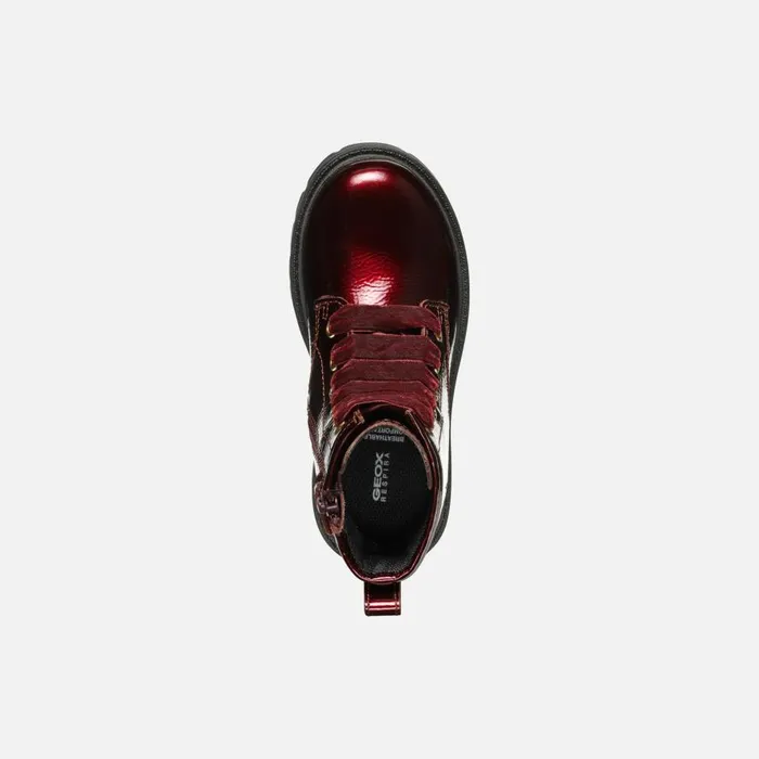 Geox Ankle Boots SHAYLAX GIRL Bordeaux Ankle Boots With Laces Bordeaux 8211 Kids