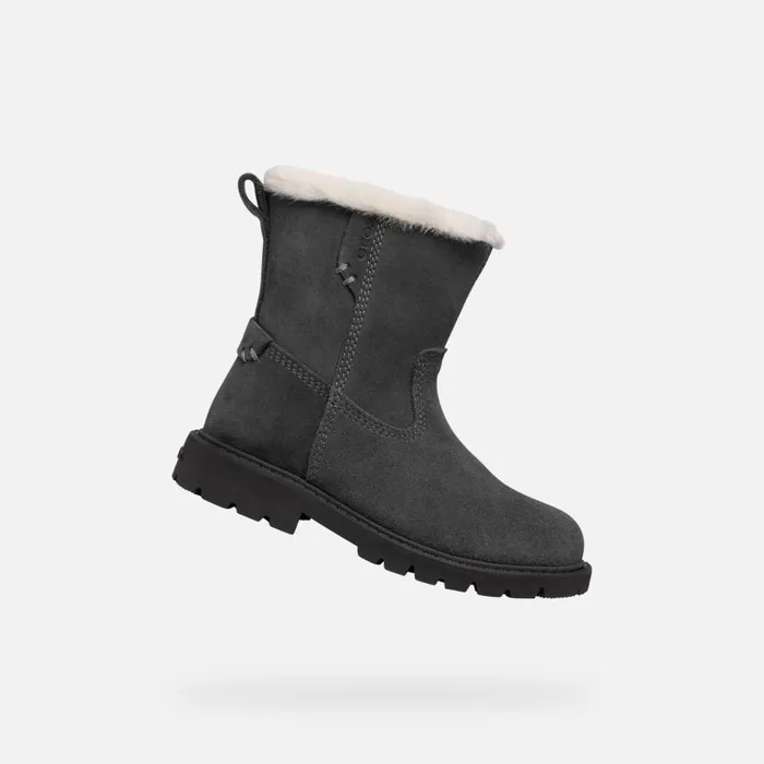 Geox Ankle Boots SHAYLAX GIRL Dark Grey Mid Calf Boots Dark Grey 8211 Kids