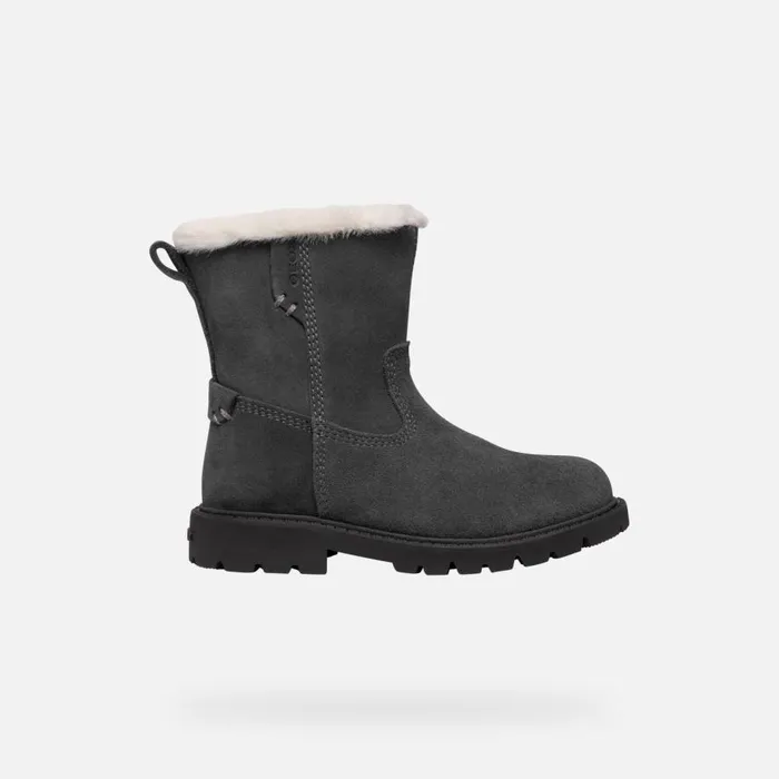 Geox Ankle Boots SHAYLAX GIRL Dark Grey Mid Calf Boots Dark Grey 8211 Kids
