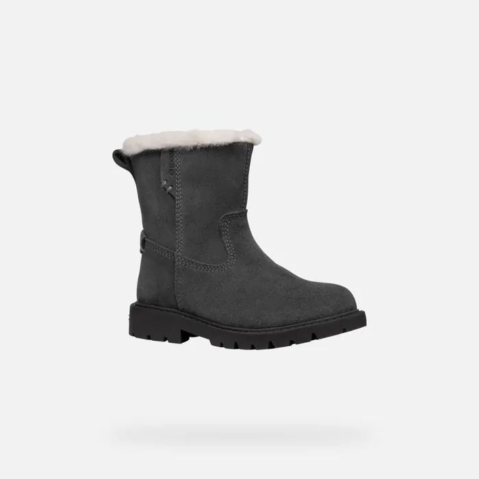 Geox Ankle Boots SHAYLAX GIRL Dark Grey Mid Calf Boots Dark Grey 8211 Kids