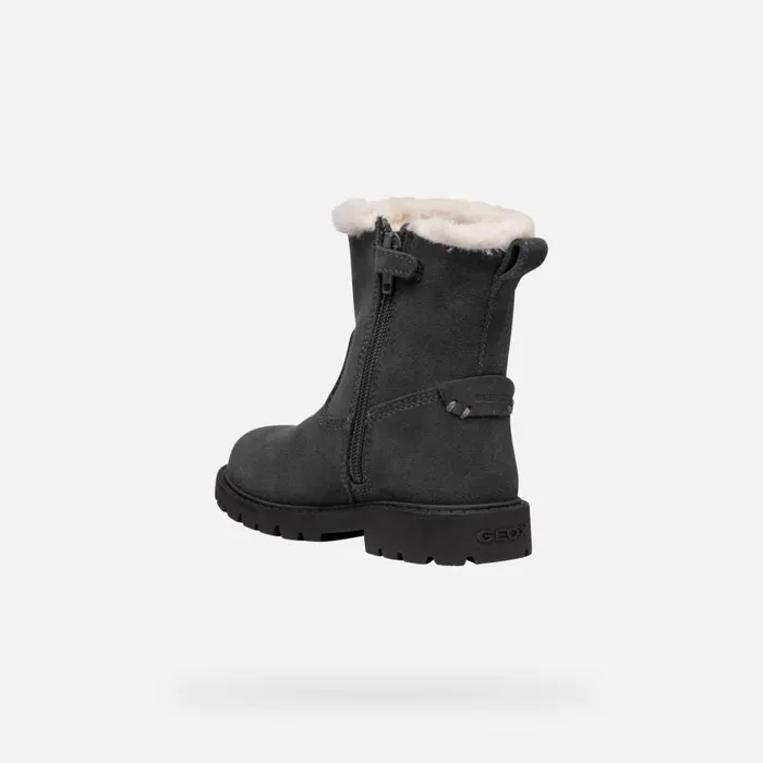 Geox Ankle Boots SHAYLAX GIRL Dark Grey Mid Calf Boots Dark Grey 8211 Kids
