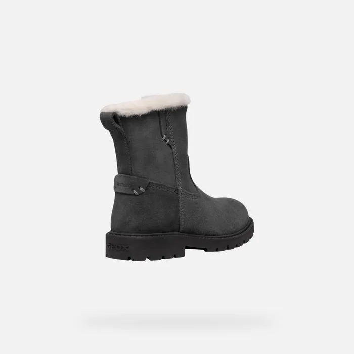 Geox Ankle Boots SHAYLAX GIRL Dark Grey Mid Calf Boots Dark Grey 8211 Kids