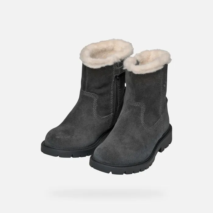 Geox Ankle Boots SHAYLAX GIRL Dark Grey Mid Calf Boots Dark Grey 8211 Kids